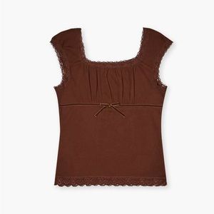 ❌SOLD❌ forever 21 lace trim top